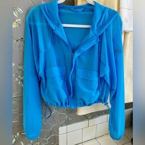 Alo Yoga | Mesh Sheer Bliss Jacket | Azure Blue